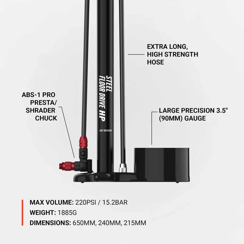 Lezyne Steel Floor Drive 3.5 Помпа — 10