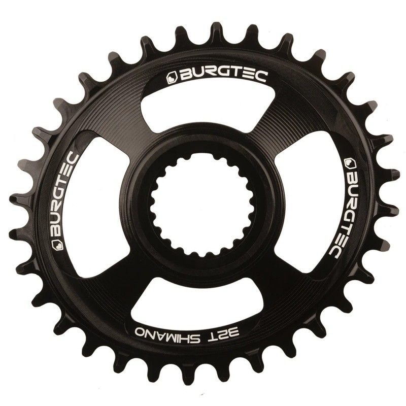 Burgtec Oval Shimano Direct Mount Thick/Thin Chainring 32T Burgtec Black