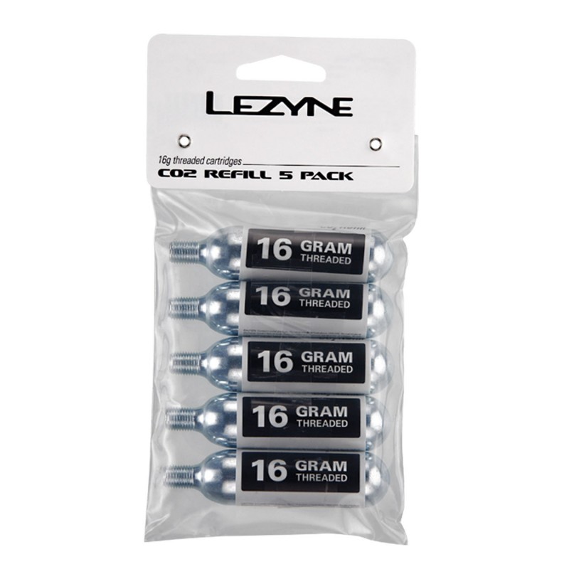 Lezyne 16g CO2 Cartridge 5-Pack