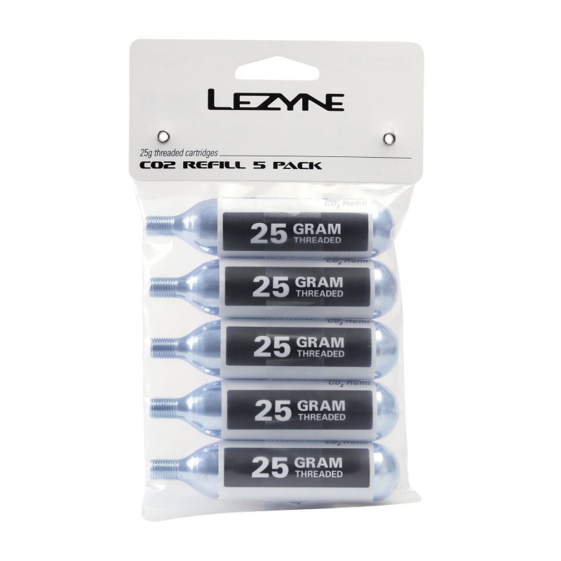 Lezyne 25g CO2 Cartridge (5-Pack)