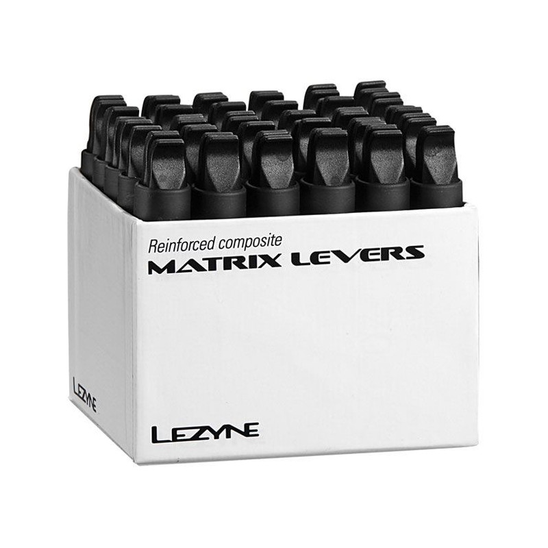 Lezyne Matrix Lever Box of 30 Black Tire Levers