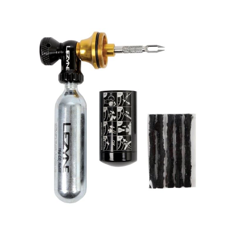Lezyne Tubeless CO2 Blaster Black incl. 2 x 20 g Cartridges