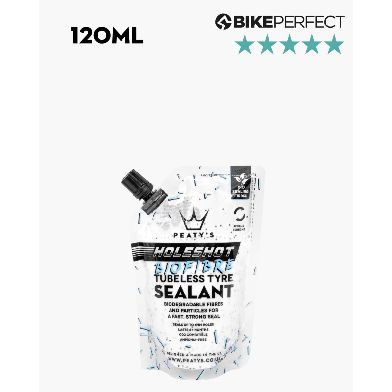 Peaty's Holeshot BioFibre Tubeless Tire Sealant — 3