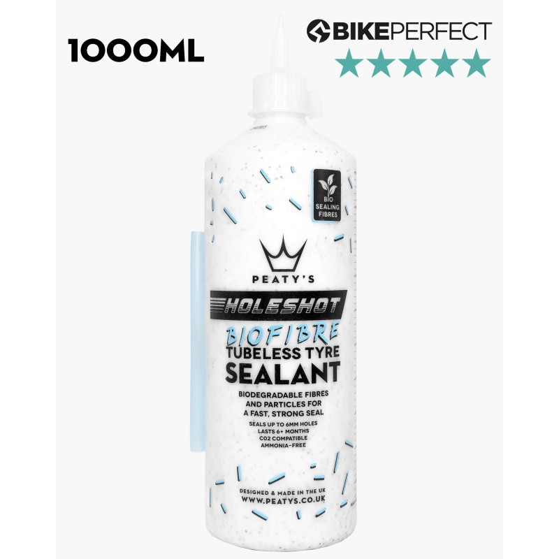 Peaty's Holeshot BioFibre Tubeless Tire Sealant
