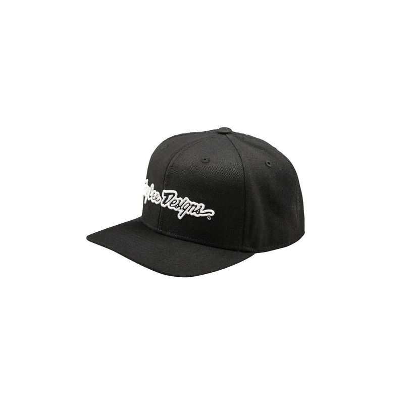 Troy Lee Designs Curved Snapback Hat Signature Black