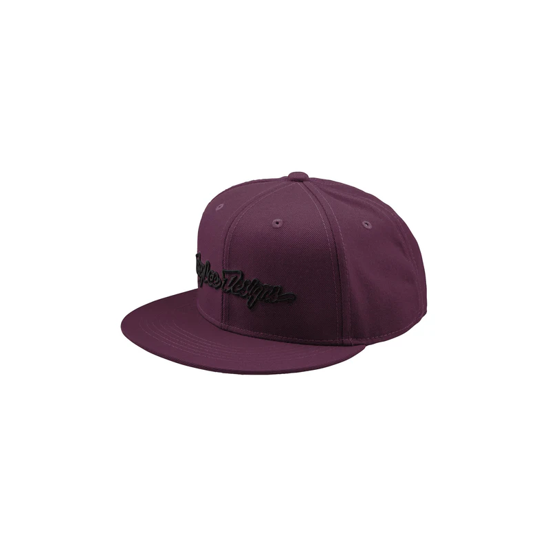 Troy Lee Designs Flat Bill Snapback Signature Sangria