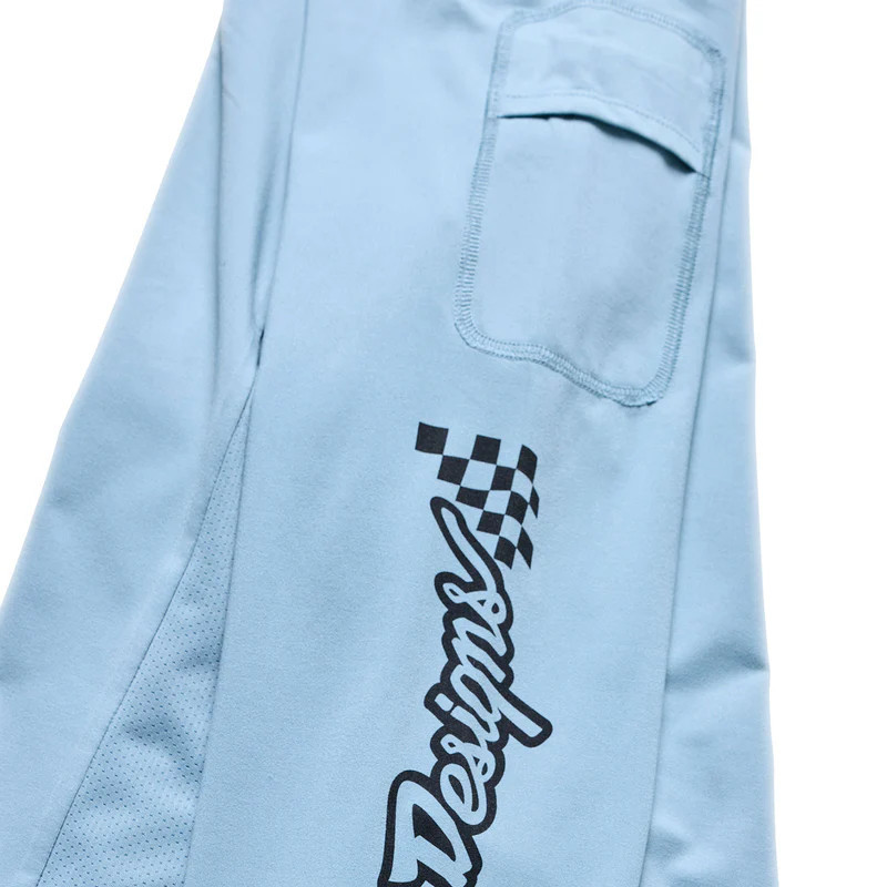 Troy Lee Designs Ruckus Ride Long Sleeve Tee Waves Dawn Blue — 4