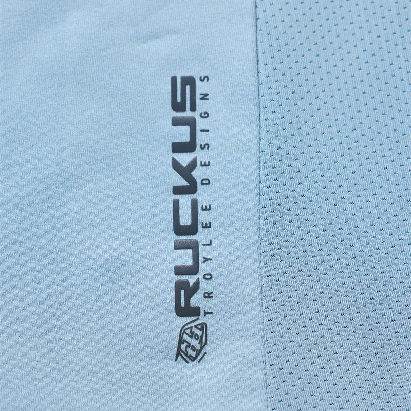 Troy Lee Designs Ruckus Ride Long Sleeve Tee Waves Dawn Blue — 5