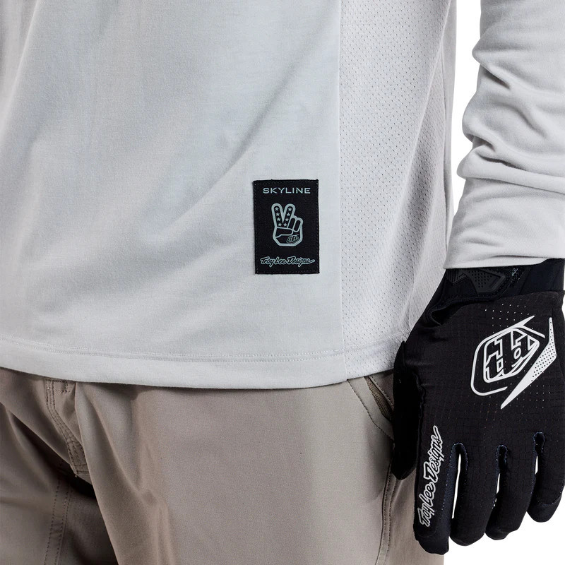 Troy Lee Designs Skyline Long Sleeve Ride Tee Signature Mist — 6