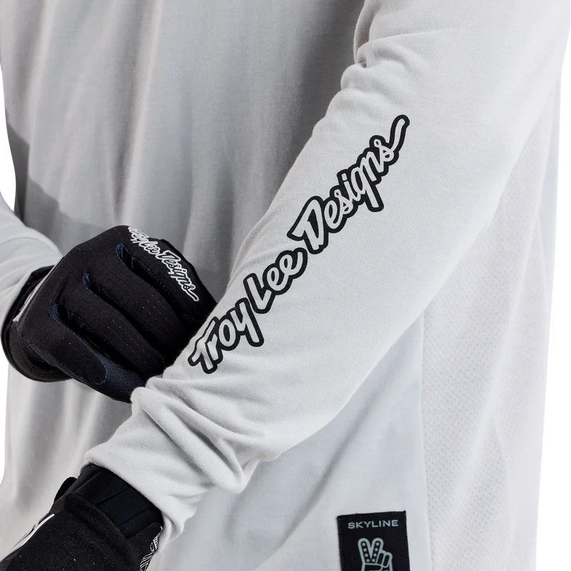 Troy Lee Designs Skyline Long Sleeve Ride Tee Signature Mist — 7