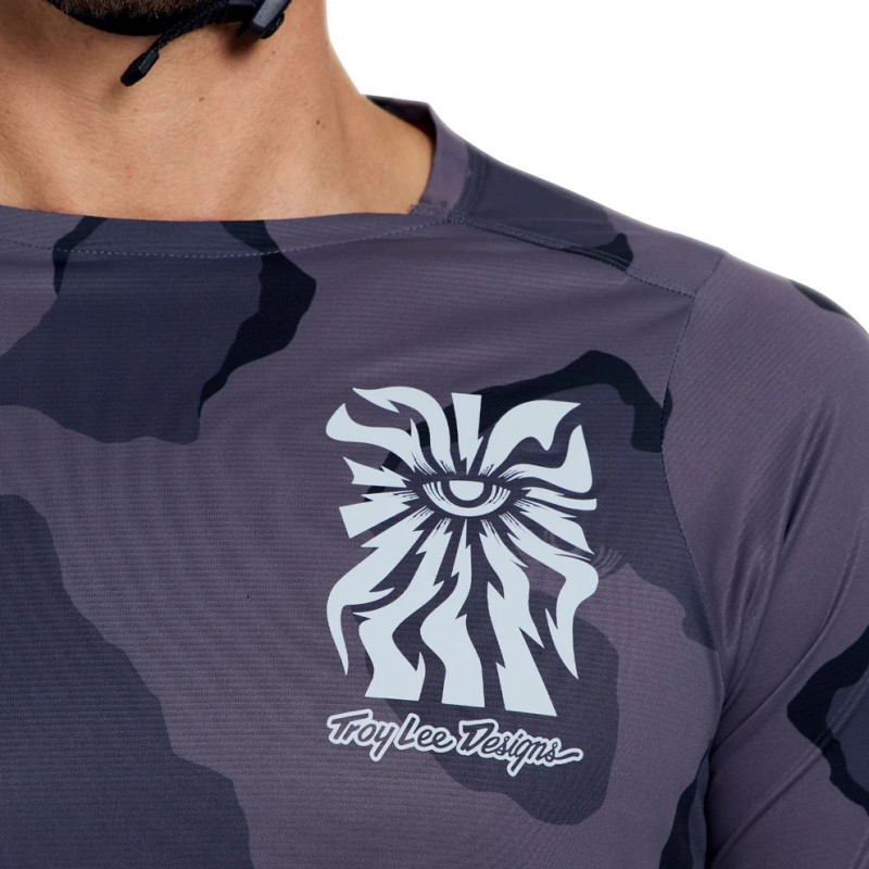 Troy Lee Designs Skyline Pro Long Sleeve Jersey Flow Camo Carbon — 5